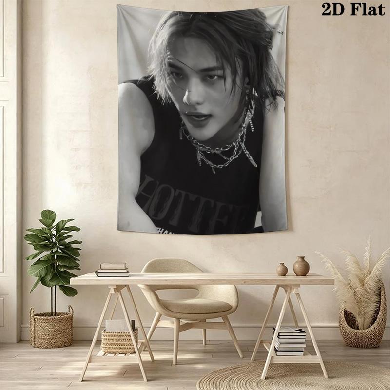 HyunjinSKZ Pattern Home Decor Tapestry, Wall Hanging, Decorative RV Wall Cloth.NGT0928087