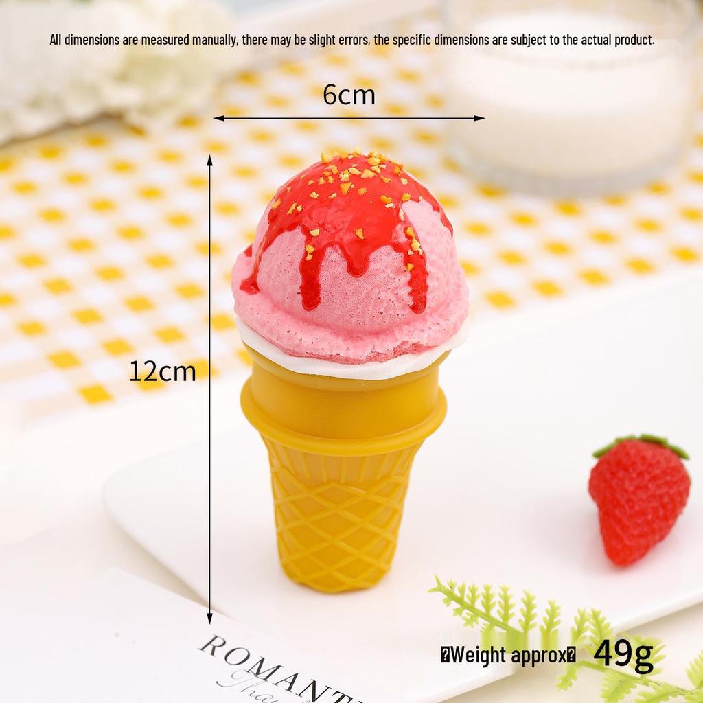 Crispy Cone Ice Cream Pu Foam Squeeze Toy