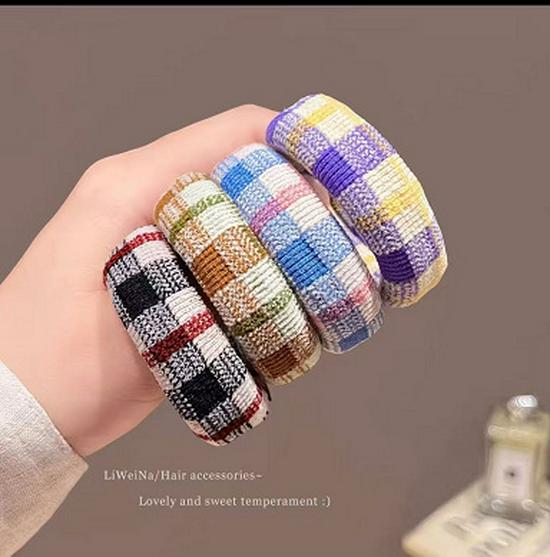 Эластичные резинки для волос в корейском стиле: Прочные, Неповреждающие, Обтянутые кожей, Бесшовные ремешки для женщин.