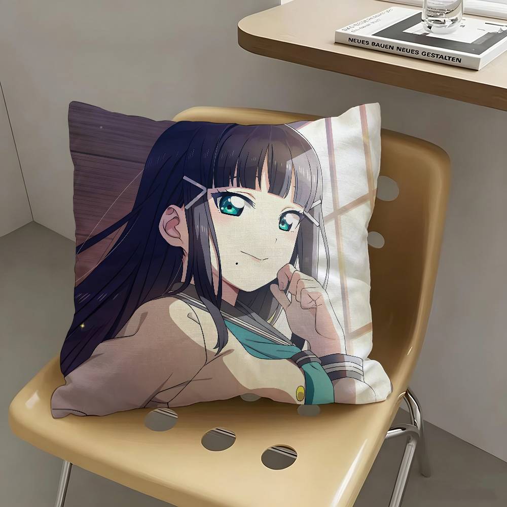 1pc Dia Kurosawa Anime Characters Pillow Case Fashion Square Pillowcase Bedroom Sofa Room Ins Decoration Leisure