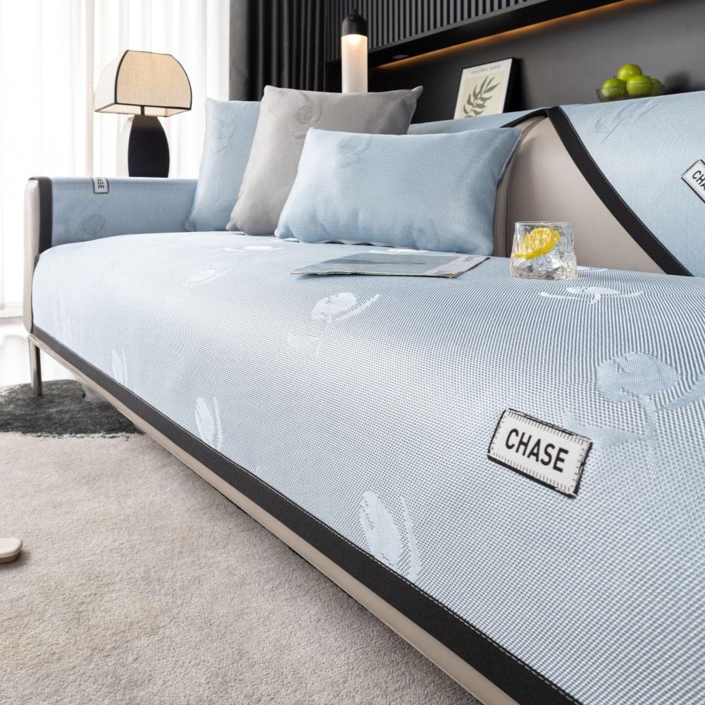 Living Room Anti-slip Couch Furniture Protection Cover  Universal Ice Silk Flower Sofa Cushion cover Slipcover Funda Cojin