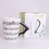 Water Cup 3D Musical Instrument Ceramic Cup 400Ml Music Note Musical Instrument Ceramic Cup Breakfast