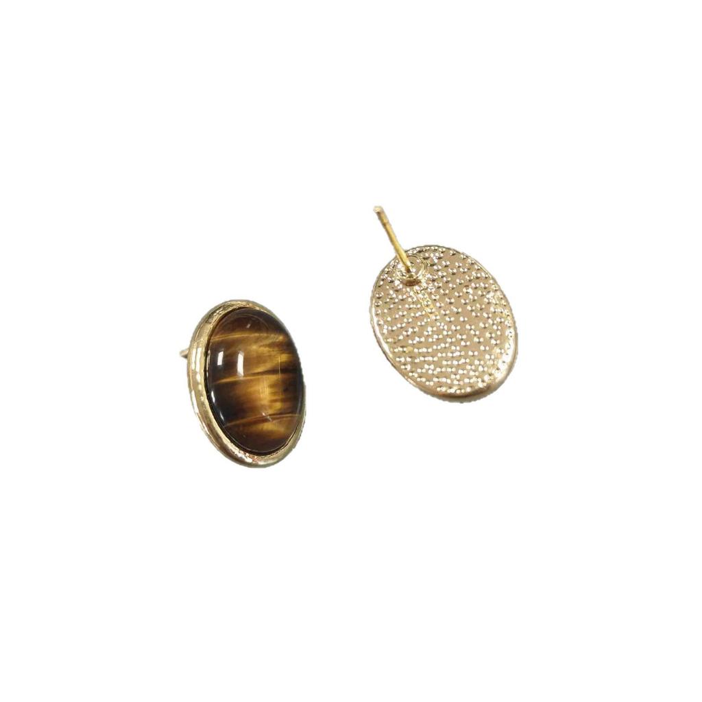 Maillard Retro Tiger Eye Luxury Stud Earrings - Fashionable and Versatile Niche Style