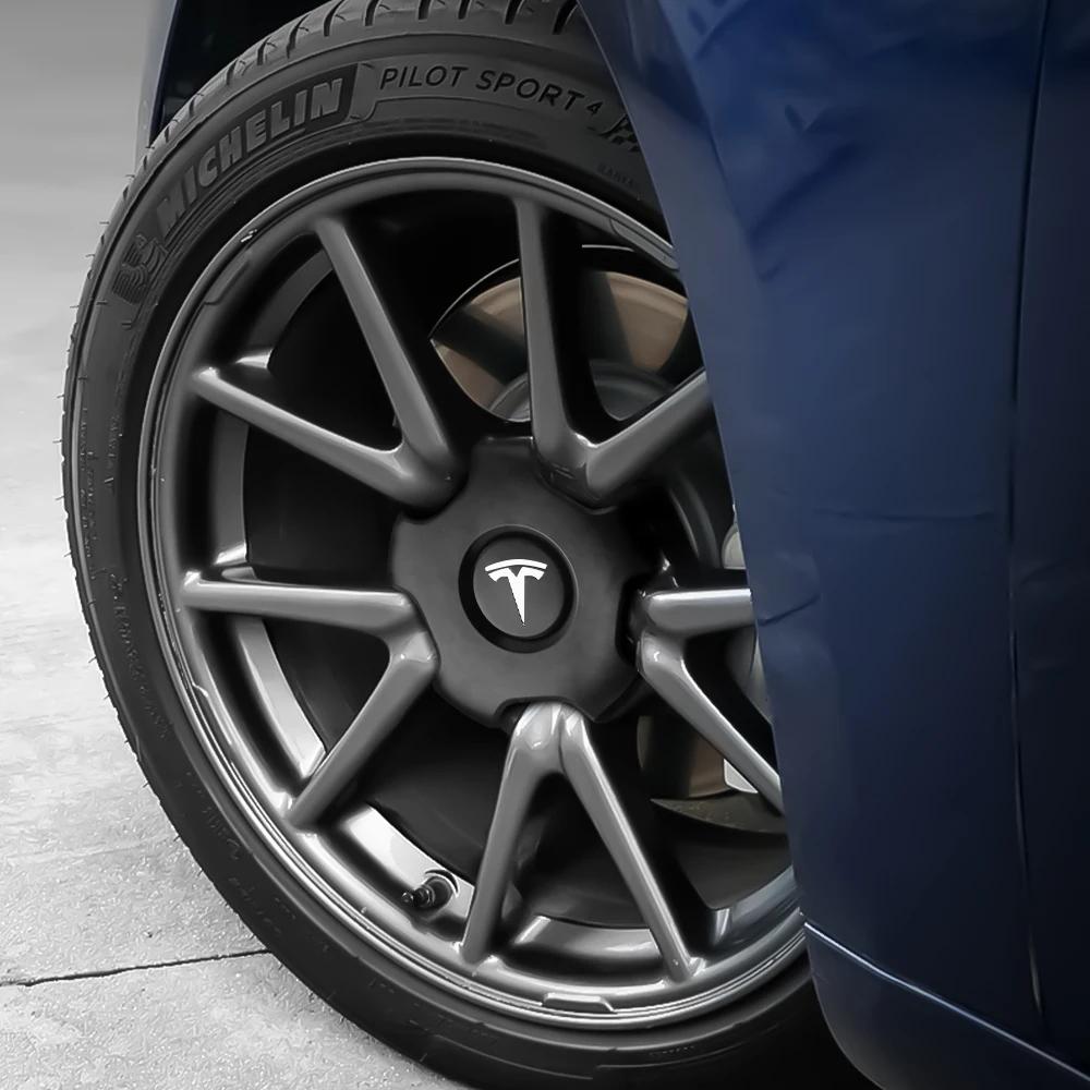 Car Sticker 2025 Hot for Tesla 18-inch wheel hub Model 3 2017 2018 2019 2020 2011 2012 2023 Car Wheel Center Caps Tyre Rim Hub C