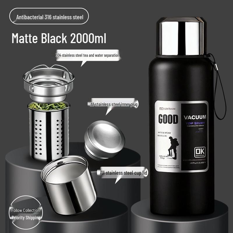316 Stainless Steel Tea Infuser Thermos - Large Capacity Water Bottle