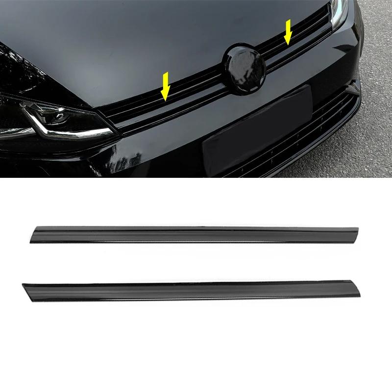 Lesklá černá ozdobná lišta mřížky předního nárazníku Kryt pro VW Golf 7 7.5 MK7 Příslušenství