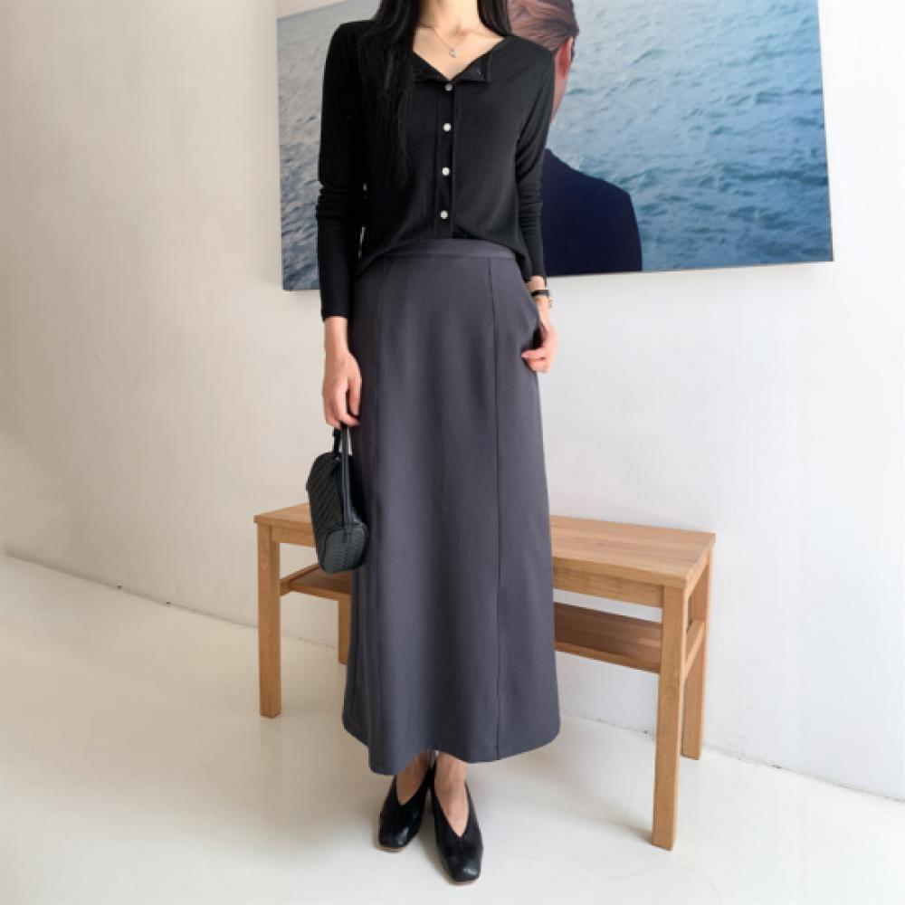 New ArrivalS Open Run Women S H Line Long Skirt Back Zipper Slit deSign