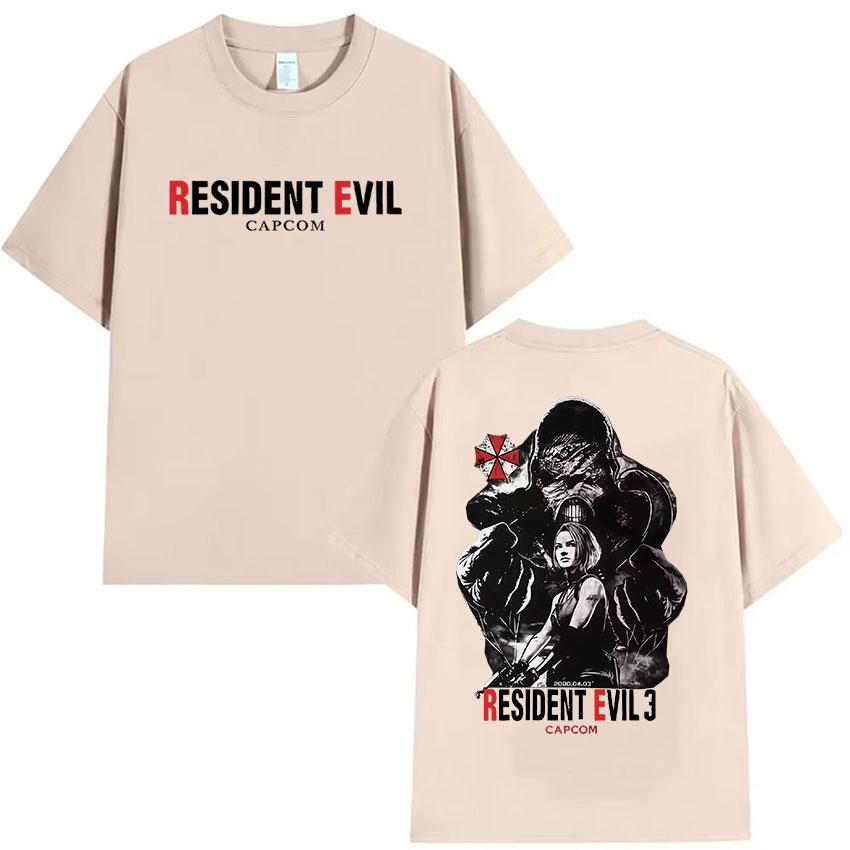 CAPCOM Game Resident Evil Graphic T Shirt Unisex Women Vintage Fashion Short Sleeve Tshirt Casual 100 Cotton Summer Streetwear