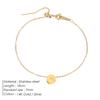 EManco Mini Delicate Round Jewelry Stainless Steel Gold-Plated Bracelet Simple Party Favors