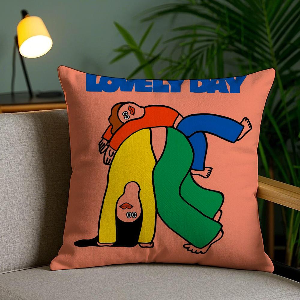 Embrace Creativity Pillow Case Silky Elegant Comfort Sofa Bed Invisible Zipper