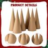 6x Paper Mache Cones,Open Bottom 30cm Crafts Cones Christmas Tree Decoration for School Party Hat