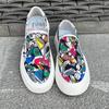 Fashion Summer Fashion New Men's Charm Graffiti Pattern Canvas Shoes Male Breathable Casual Loafers Walking  Sneakers Flats