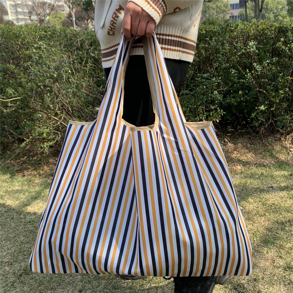 Foldable Eco Shopping Bag - Japanese Cartoon Design, Oxford Cloth, Portable & Eco-Friendly for Groceries