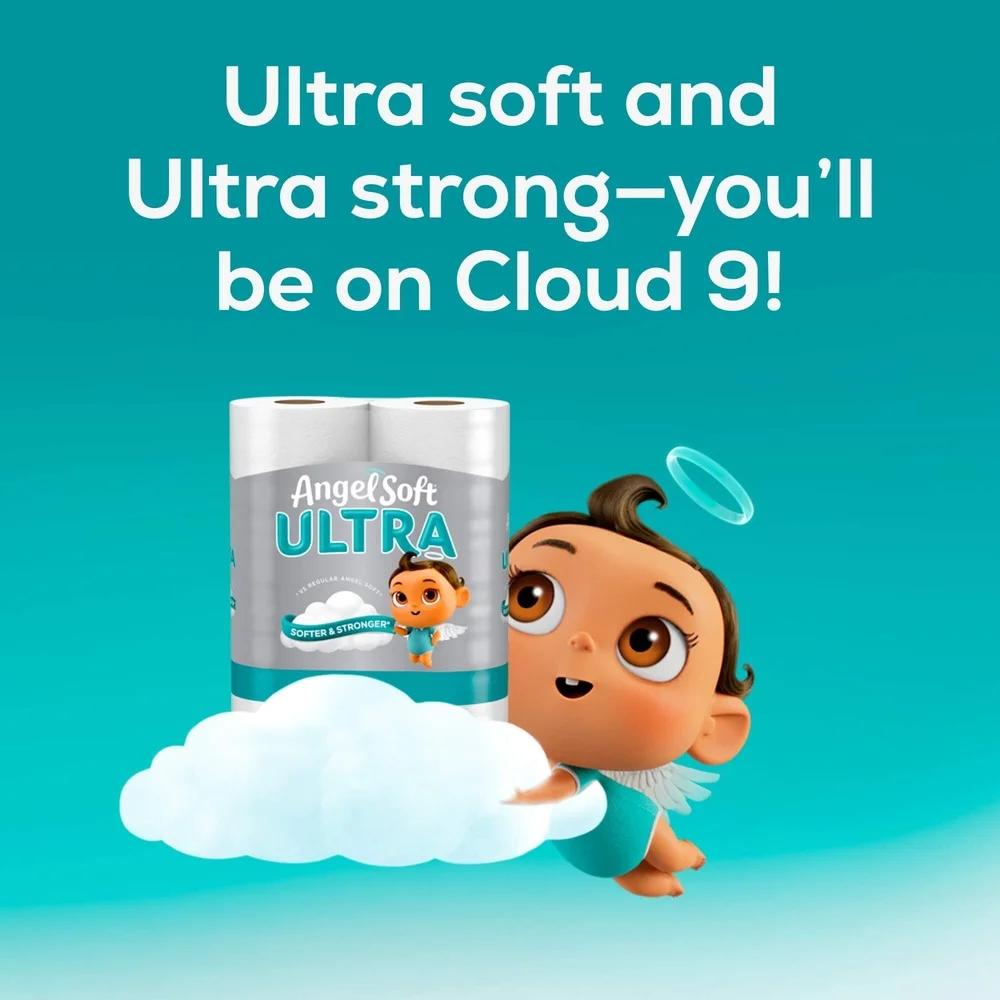 Ultra 2-Ply Toilet Paper 12 Mega Rolls 320 Sheets Soft Strong Septic Safe Perforated Unscented Bathroom Essential Bulk Supply