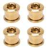 4Pcs Chainwheel Disc Screw Titanium Alloy Single Disc Bike Disc Screw for Mountain Bikes Gold
