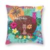 Tropical Island Vibes Square Pillowcase Polyester Linen Velvet Printed Decorative Pillow Case Sofa Cushion Cover Wholesale x