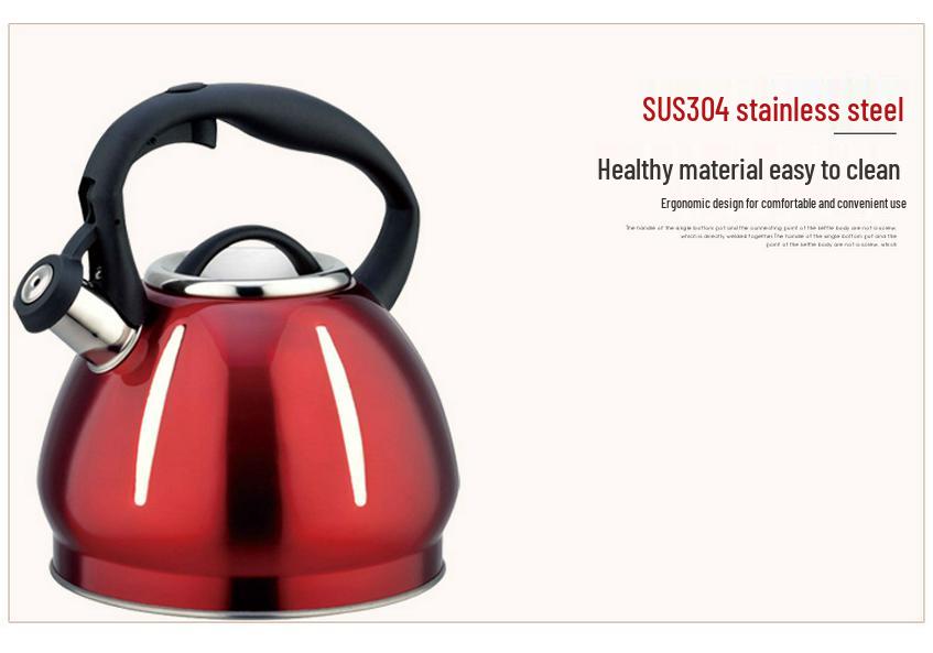 3L Pumpkin Pattern Stainless Steel Whistling Kettle for Household Stoves and Induction Cookers
