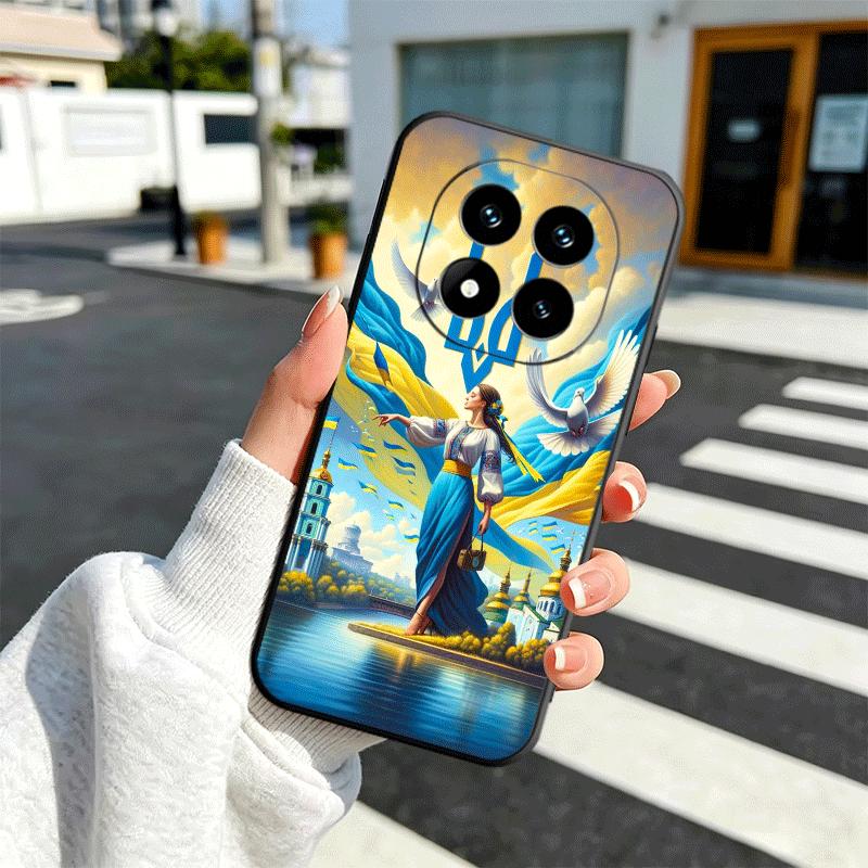 Blue Yellow Ukrainian Girl Soft Phone Case for Xiaomi Redmi Note 12 13 14 15 Pro Plus 11 12S 11S 11T 10 4G Black Cover Back Shel