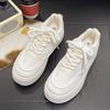 New Fashion Chunky White Sneakers Woman 2024 Autumn Thick Bottom Vulcanized Shoes Wman Pu Leather Platform Sneaker Shoes Female