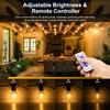 Solar String Lights Outdoor G40 Patio Lights with LED Shatterproof Bulbs,Weatherproof Hanging Lights for Backyard Bistro