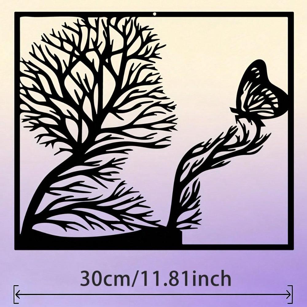 Vintage Floral Metal Wall Art Hand Forged Iron Sculpture Silhouette Home Decor Gift TY9725-01