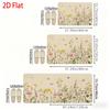 1Pcs Anti Fatigue Kitchen Rugs Floral Print Waterproof Non Slip Thick Cushioned Kitchen Mat Heavy Duty Comfort Standing Mat for