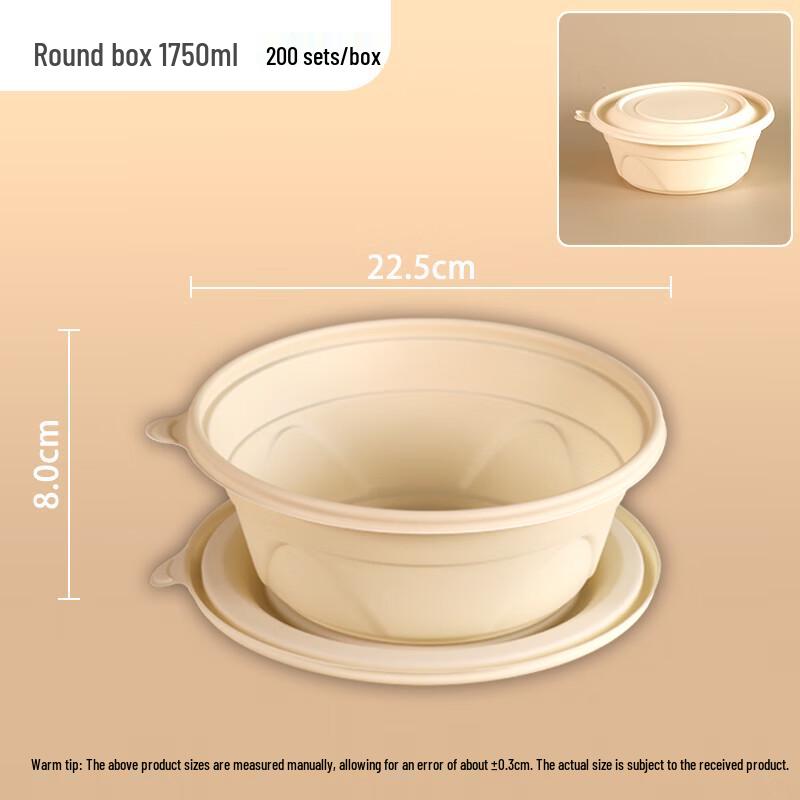Compostable Corn Starch Disposable Food Containers