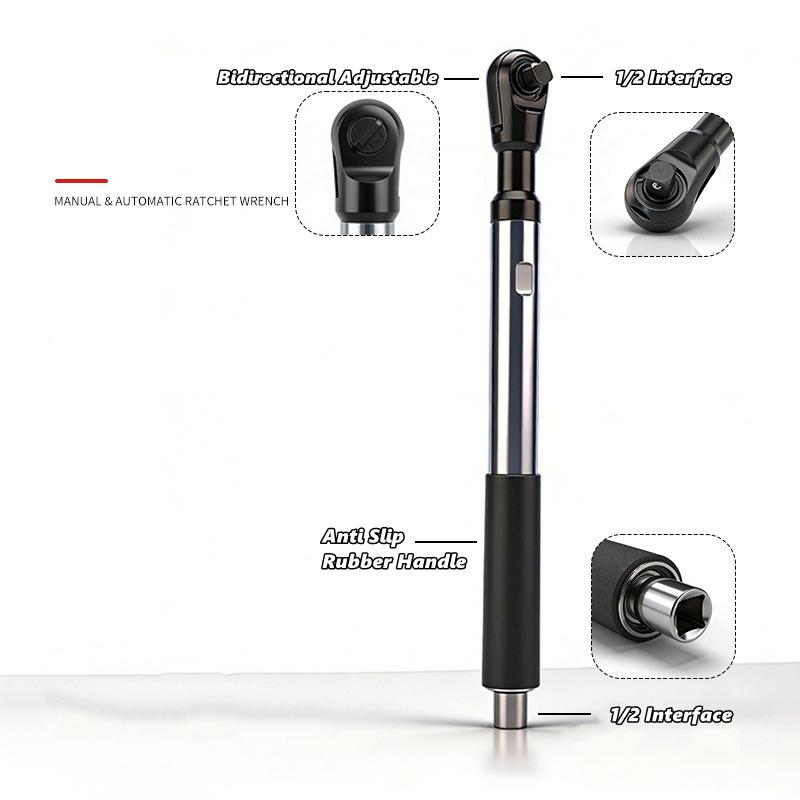 Offset Impact Extension Wrench, Self-contained Ratchet Extended Wrench High Torque Auto Repair Tool 1/2 Manual Automatic Tool