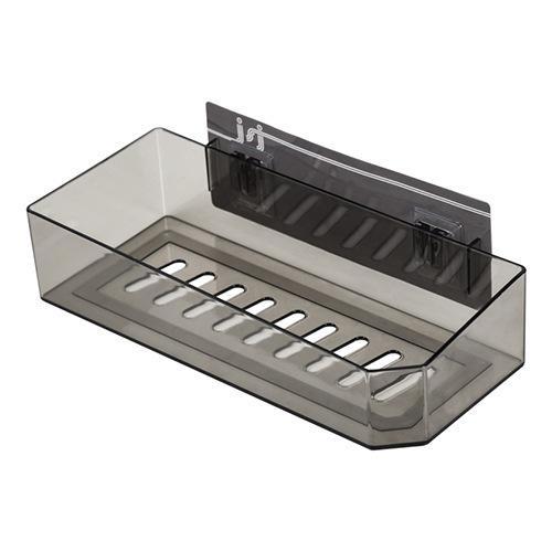 

Bathroom Shelf Wall Hanging Storage Rack Household Plastic No Punching Kitchen Toilet Organizing Rack Storage Rack прозорий колір чорний