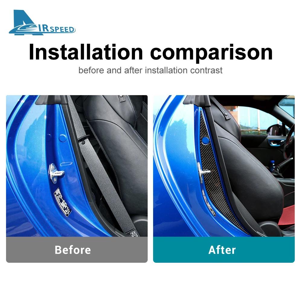 Real Carbon Fiber For Subaru BRZ Toyota GR86 2021 2022 2023 2024 Door Bumper Strip Sticker Edge Guard Scrape Protect Accessories