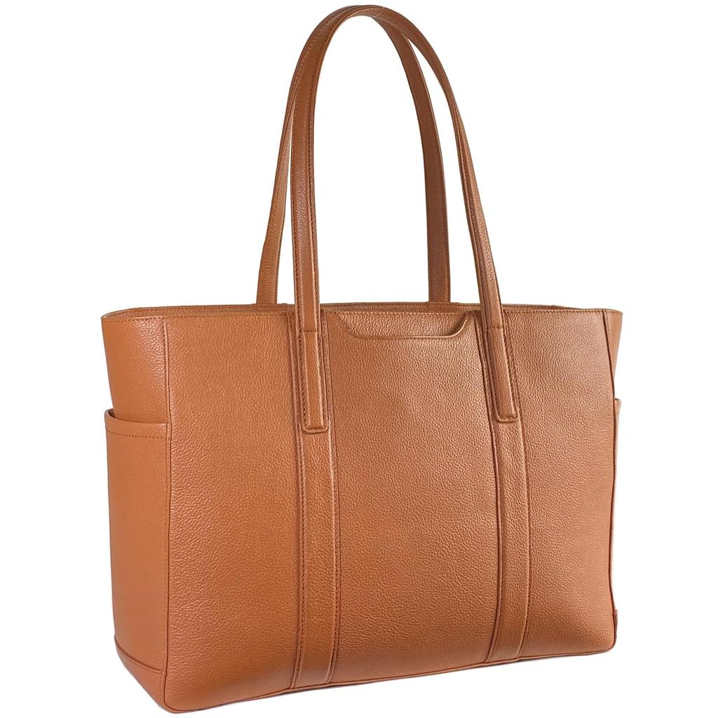 Luxury Genuine Leather Tote Cowhide B4 Large Long Business High Quality Grained [KAKKOII] Bag, Compatible, Capacity, Handle, Bag, Leather, Men's,
