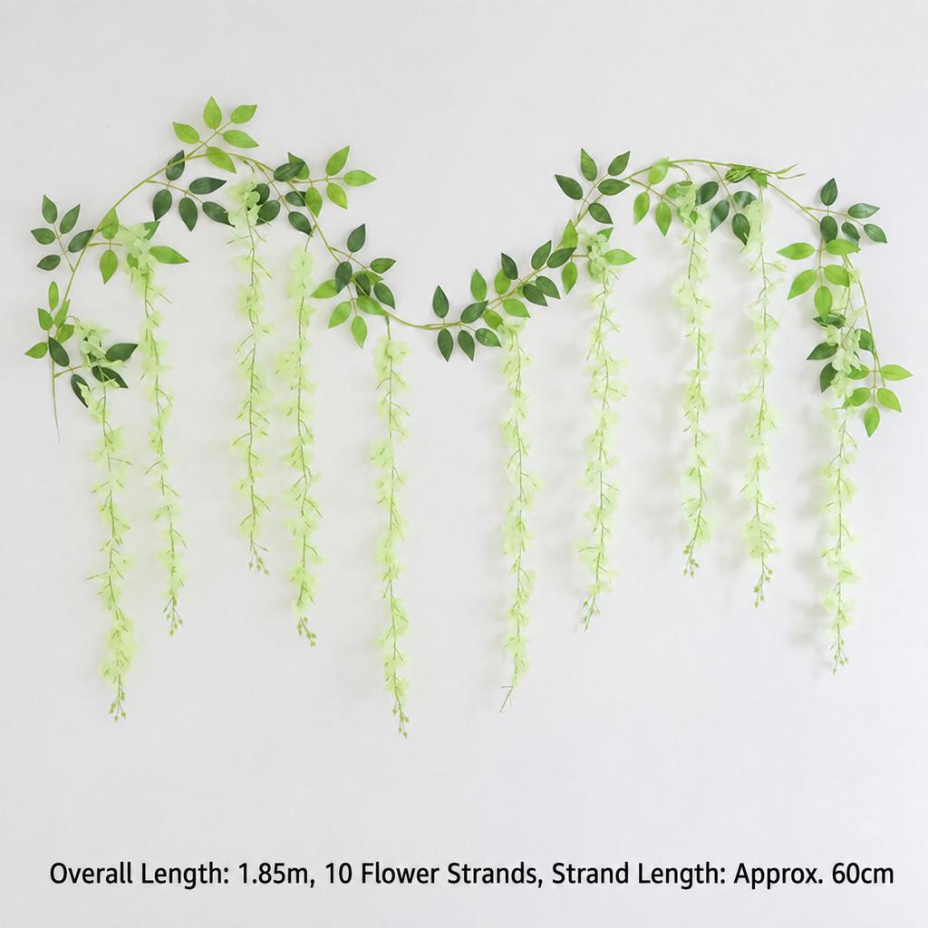 Faux Violet Blossom Trails Vintage Ceiling Backdrop Drooping Lavender Tendril Simple Synthetic Bush Twig Gorgeous Party Wreath