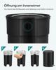 SONGMICS Bathroom Bin, 3 Litre Toilet Pedal Bin, Cosmetic Bin with ABS Lid and Plastic Inner Bucket, Steel