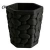 Creative Office Supplies Decor Pebble Texture Pen Holder, Hexagonal Desktop Organizer, Stable Anti-Tip 3D Large Capacity Organizer Printed PLA Storage