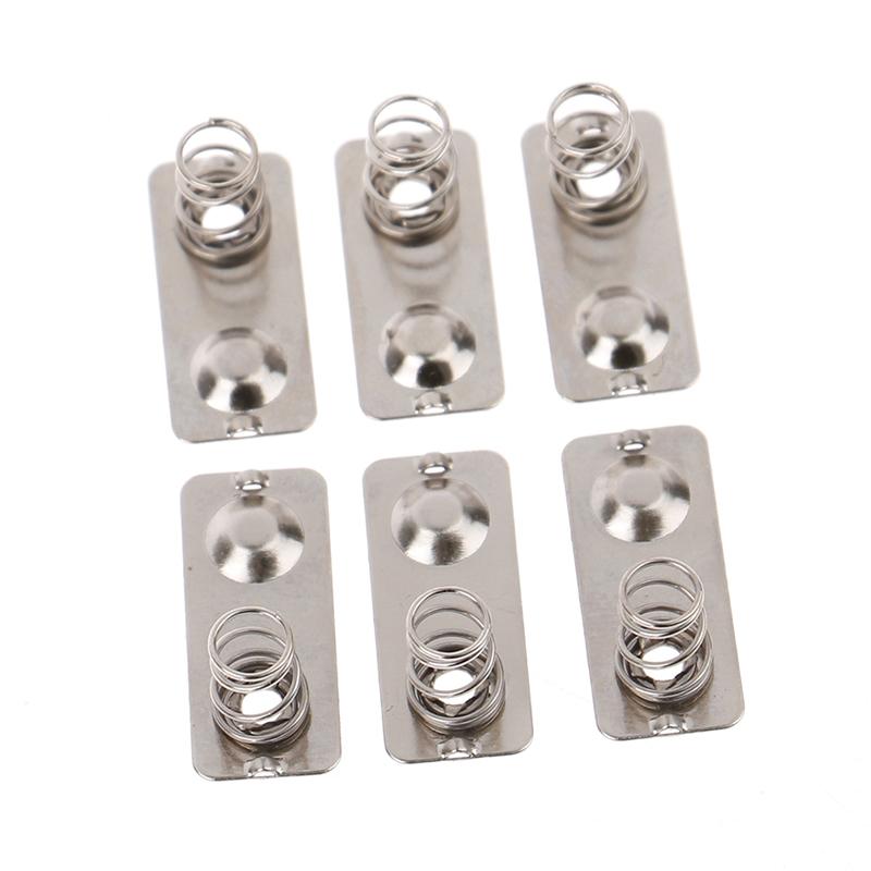 10Pcs/ 21X9Mm Replacement Metal Batteries Spring Contact Plate Silver Slot
