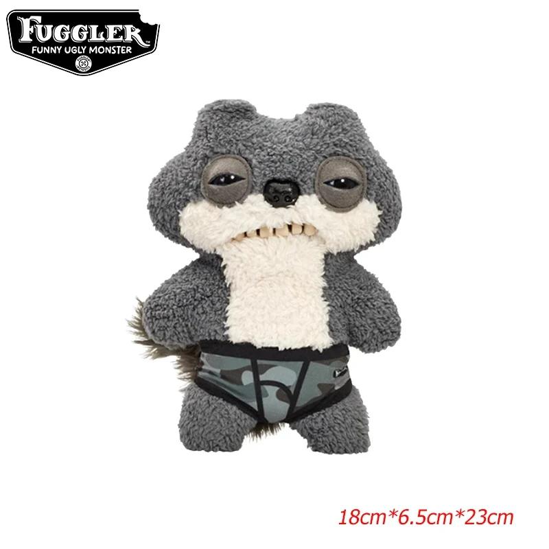 Ugly Cute Big Tooth Monster Plush Toy Wide Eyed Weird Alien Fox Doll Creative Funny Gift