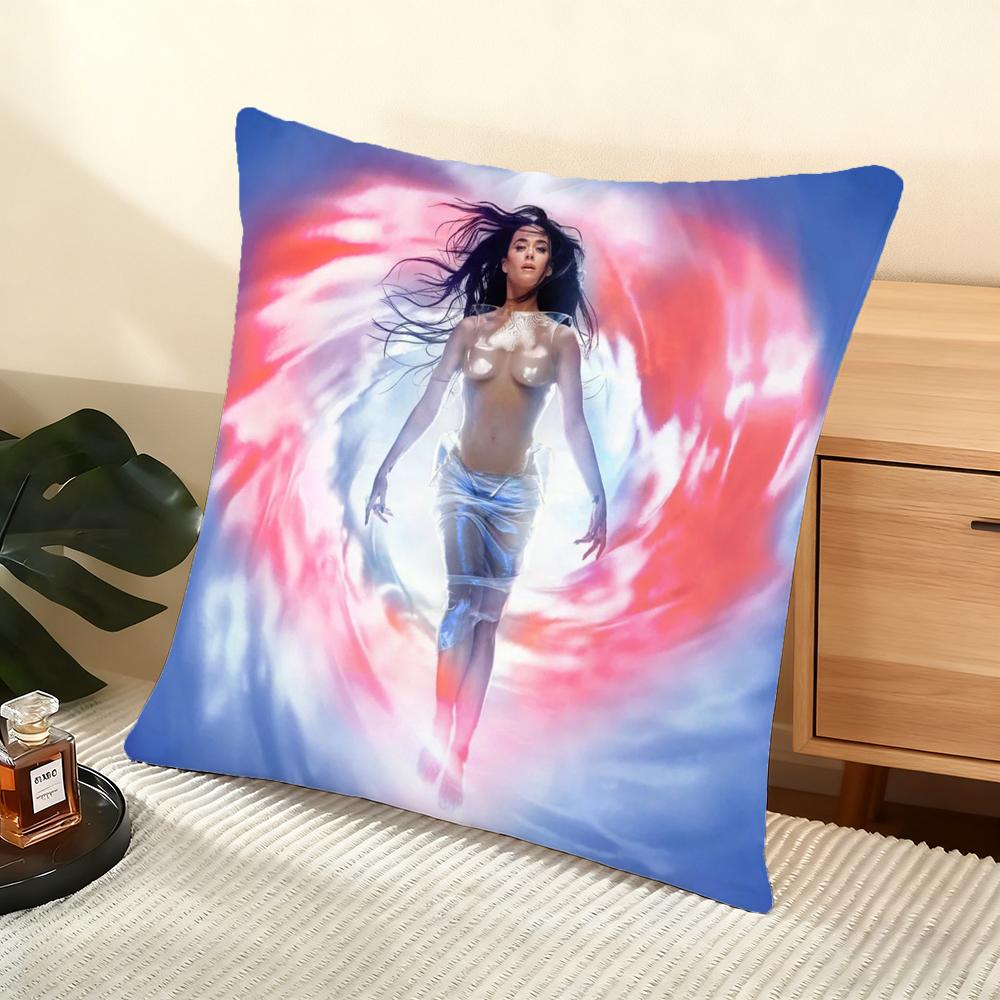 Katy Perry' Album Cushion Cover Silky Short Plush Home Sofa Cushion Cover - Invisible Zipper Home Decoration