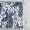 Boho Luxury Floral modern Shower Curtain flower printing Waterproof Polyester Bathroom Curtain with Hooks Bathtub Screen
