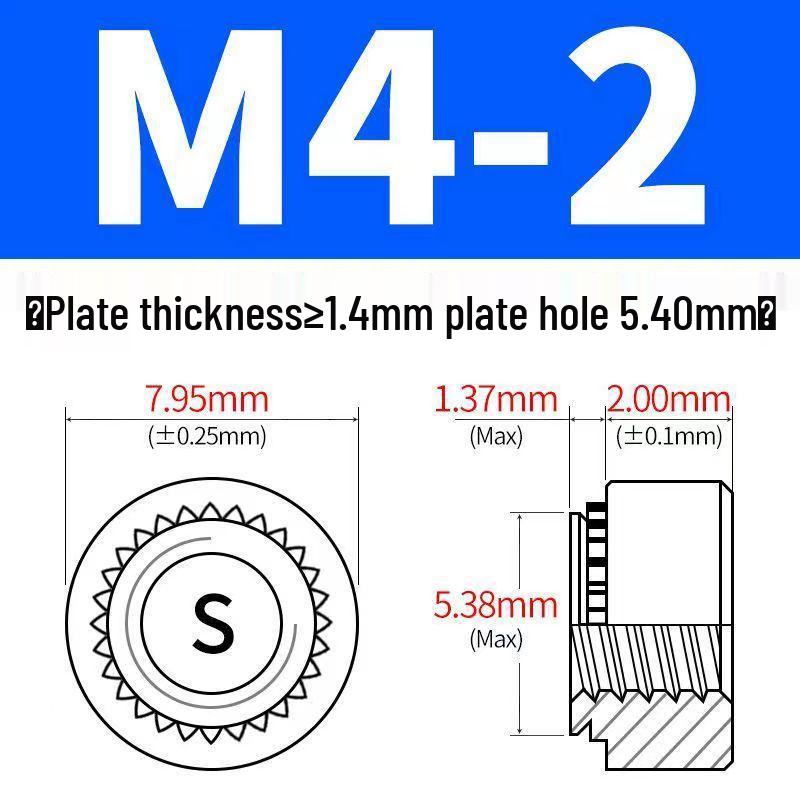 Verzinkte selbstsichernde Muttern, unverlierbare Muttern M3-M12, Einbaumuttern und Einpressmuttern