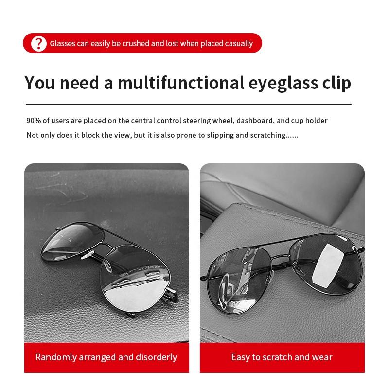 For Mercedes Benz AMG W211 W203 W204 C260 E300L A200L GLA/S/E 1pcs Car Magnetic Eyewear Box Scratchproof PU Leather Clip JDFX1