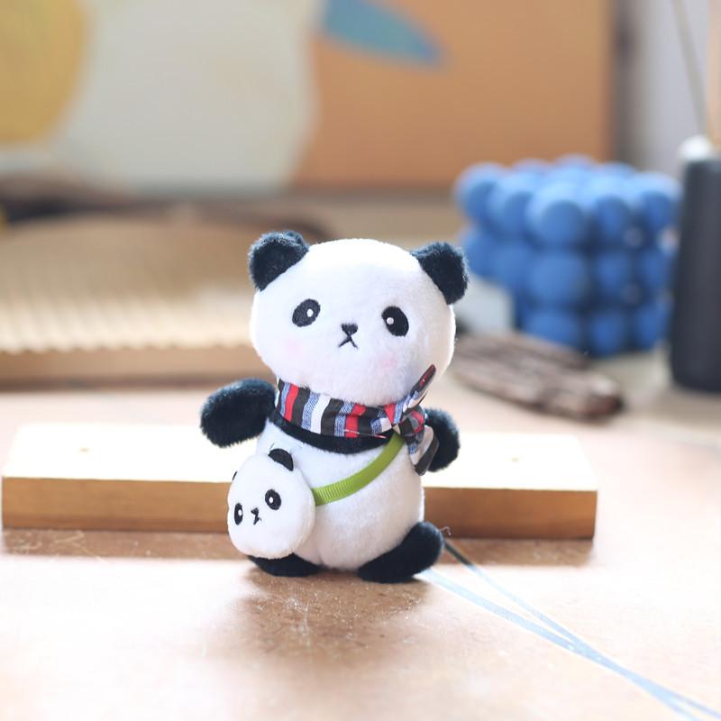 Cute Cute Transformed Little Panda Pendant Plush Toy Doll Giant Panda Bag Hanging Ornament Keychain Doll