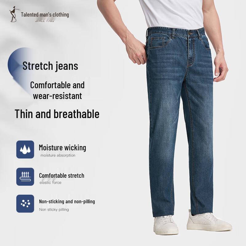 

Мужские выстиранные джинсы прямого кроя в стиле ретро 35 / 90cm