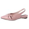 Bow women bag head Roman sandals summer fashion niche design sense commuter invisible pointed wedge heel women's shoes