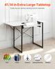 VEVOR Sewing Table, Multipurpose Sewing Machine Table with Foldable Side Shelf, Adjustable Shelf, Steel Legs, Computer Desk for Home, Fashion Studio