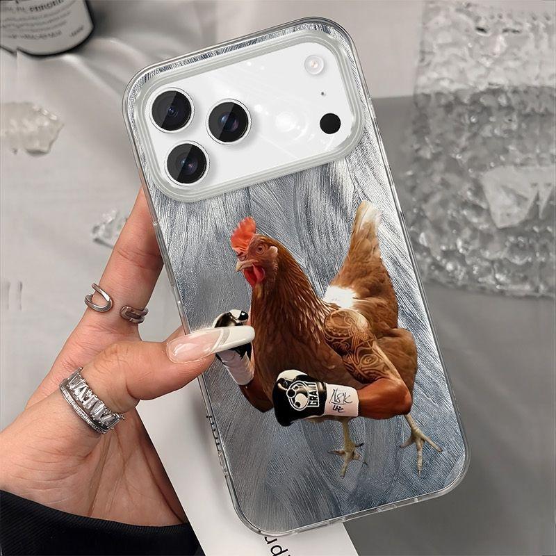 Creative Hard Shell Phone Case for Apple iPhone 13/14/15/16Plus/17Pro by Boxing Rooster
