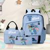 Cartoon Laptop Backpack Set for Students 3-Piece with Lunch Bag and Pencil Case, Large Capacity School Bag for Boys Girls