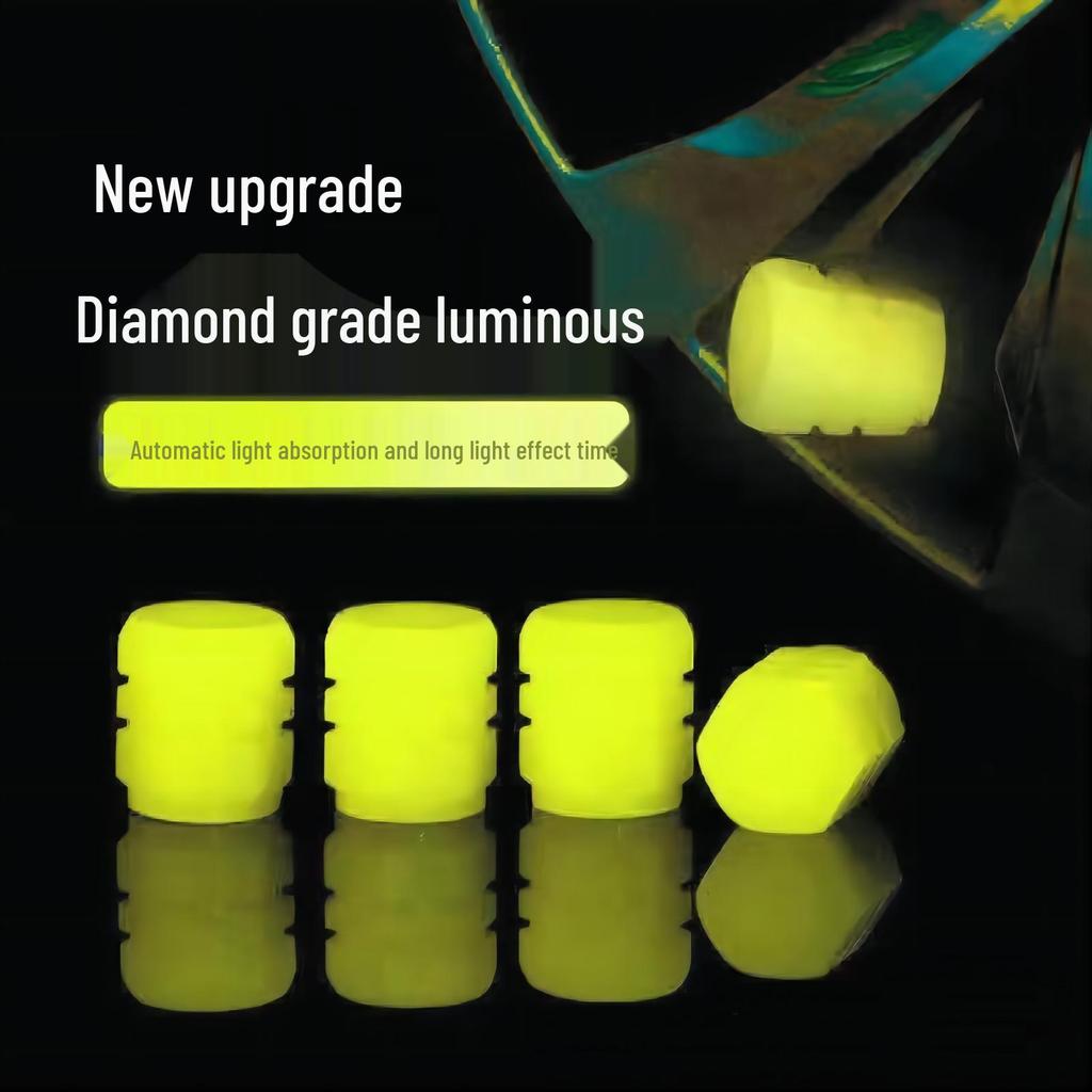 Luminous Valve Stem Cap for Cars, Bikes, and Motorcycles