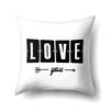 Polyester Pillowcase Black and White Printed Pillowcase Waist Cushion Cover Geometric Cushion Head Cushion Cover
