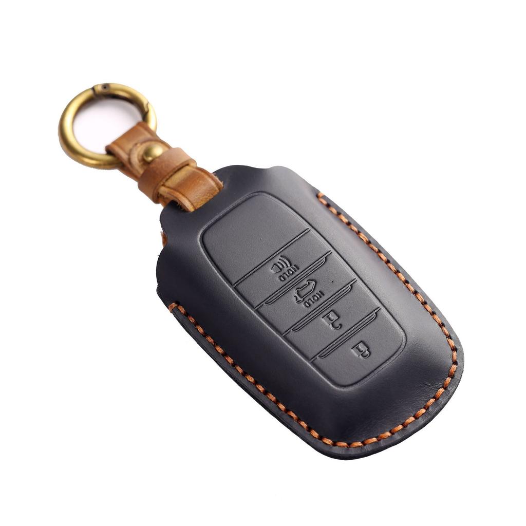 Crazy Horse Leather Key Cover Is Suitable for Toyota Key Bag, El Farland Cool Luze Car Key Bag Is Purely Handmade