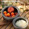 4pcs Lightweight Stackable Bowl Portable Single Layer Dinner Fruit Bowl Food Container for Outdoor